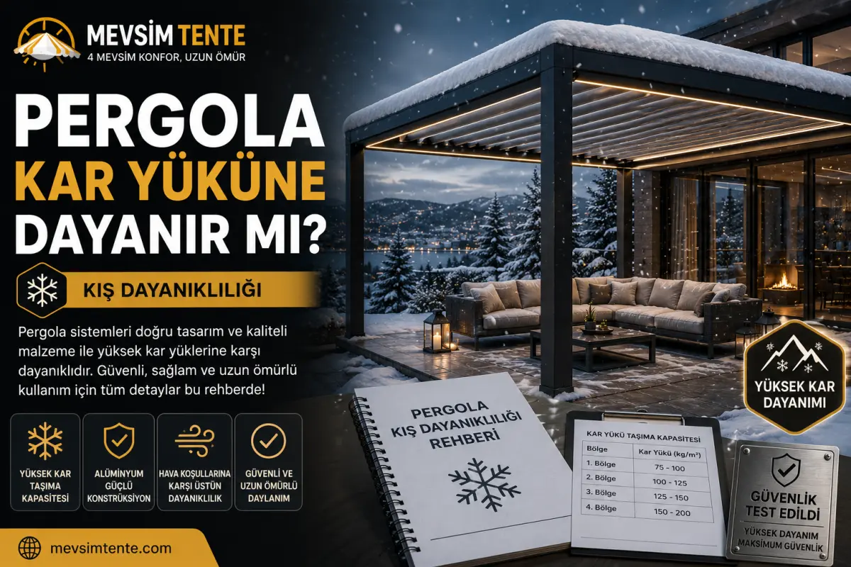 Pergola Kar Yüküne Dayanır mı? Kış Dayanıklılığı - Mevsim Tente Blog