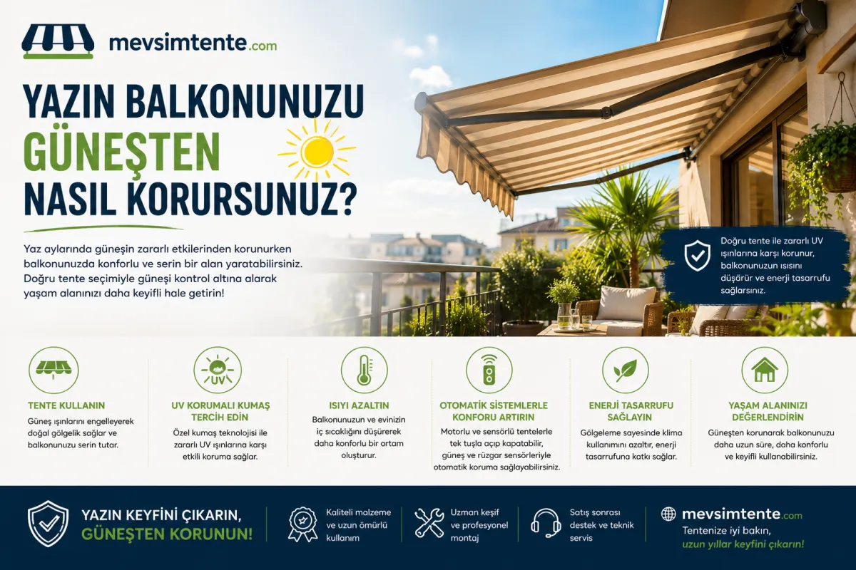 Yazın Balkonunuzu Güneşten Nasıl Korursunuz? - Görsel 1 | Mevsim Tente Blog